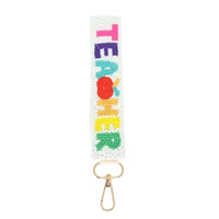 TEACHER THEME WRISTLET KEYCHAIN